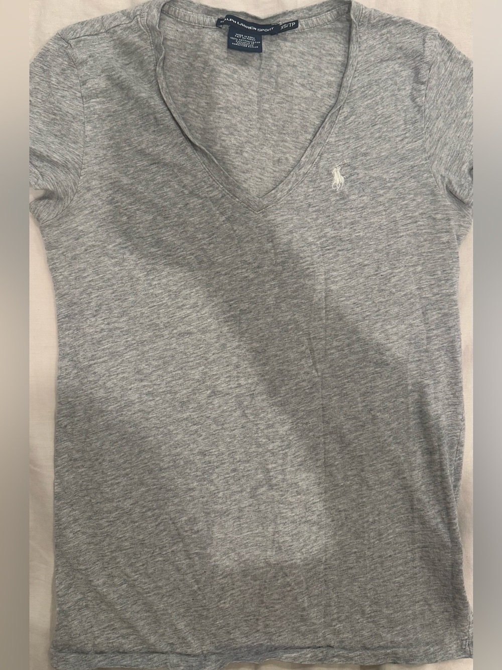 Polo by Ralph Lauren Heather Gray V-Neck Tee